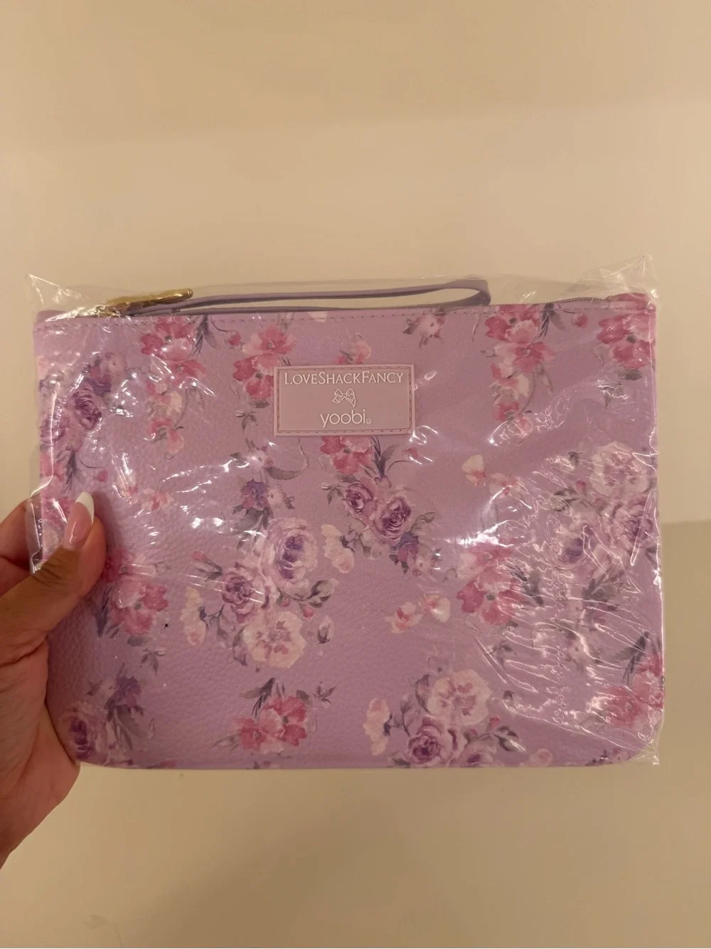 LoveShackFancy X Target Yoobi Lavender Floral Zip Pouch